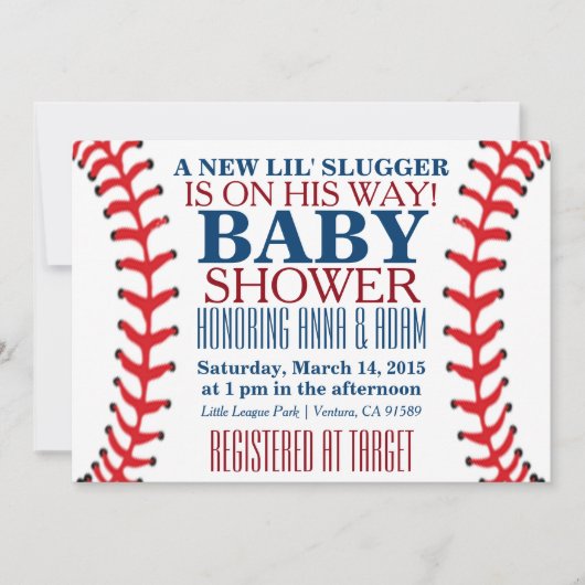 All Star Baseball Baby Shower Einladungen (Vorderseite)