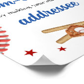 All Star Baseball Baby Shower Envelope Station Poster (Ecke)