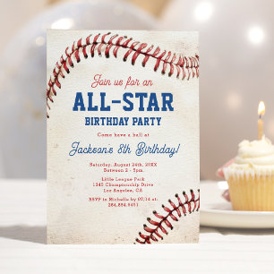 All-Star-Baseball-Geburtstagseinladung Einladung