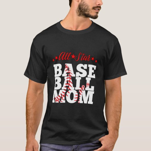 All Star Baseball Mom T-Shirt (Vorderseite)
