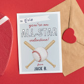 All-Star-Baseball-Valentinstag-Karte Einladung