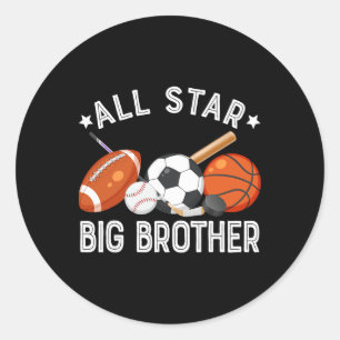 All Star Big Brother des Geburtstags Sketll Fußbal Runder Aufkleber