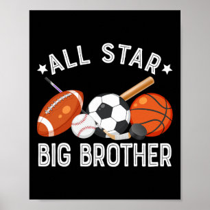 All Star Big Brother zum Geburtstag Sketll Fußball Poster