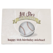 All Star Birthday Baseball Custom Große Geschenktüte (Vorderseite)