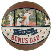 All-Star Bonus Vater Custom Foto Stepdad Basketball (Vorderseite)