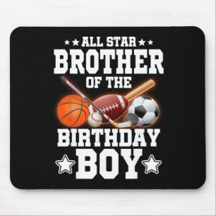All-Star-Bruder des Geburtstagsjungen Sketll Fußba Mousepad