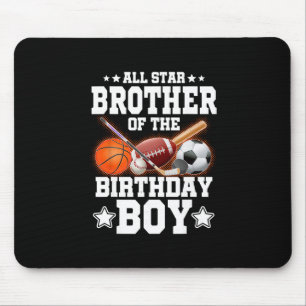 All-Star-Bruder des Geburtstagsjungen Sketll Fußba Mousepad