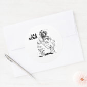 All Star Catcher Runder Aufkleber (Umschlag)