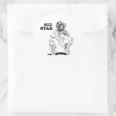 All Star Catcher Runder Aufkleber (Tasche)