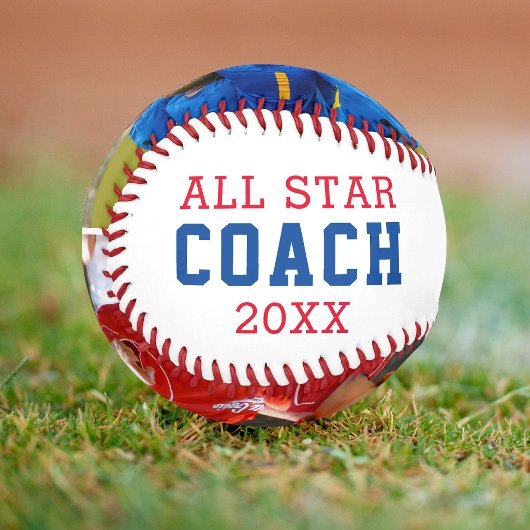 ALL STAR COACH Vielen Dank 2 Foto Personalisiert Baseball