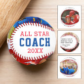 ALL STAR COACH Vielen Dank 2 Foto Personalisiert Baseball