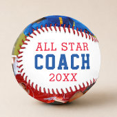 ALL STAR COACH Vielen Dank 2 Foto Personalisiert Baseball