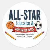All‑Star Educator Appreciation Stickers (Vorderseite)