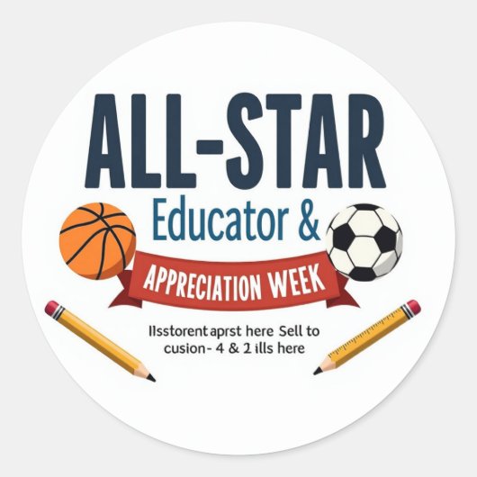 All‑Star Educator Appreciation Stickers (Vorderseite)