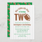 All-Star Football 2nd Birthday Einladung (Vorne/Hinten)