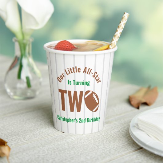 All-Star Fußball 2. Geburtstag Pappbecher (In Situ)