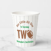 All-Star Fußball 2. Geburtstag Pappbecher (Vorderseite)