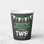 All-Star Fußball Ball 2. Geburtstag Pappbecher (Rückseite)