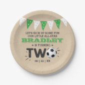 All-Star Fußball Ball 2. Geburtstag Pappteller (Vorderseite)