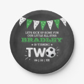 All-Star Fußball Ball 2. Geburtstag Pappteller (Vorderseite)