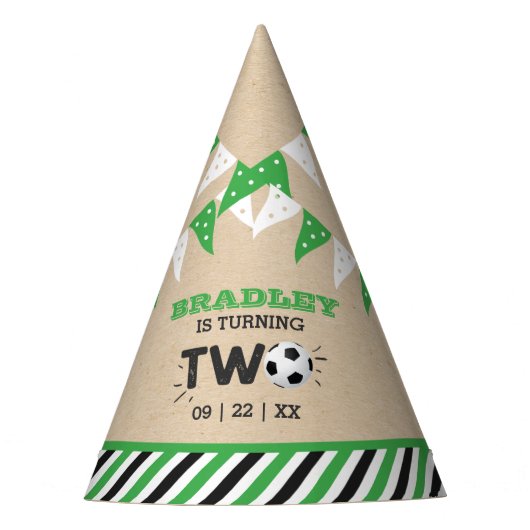 All-Star Fußball Ball 2. Geburtstag Partyhütchen (Vorderseite)