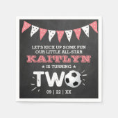 All-Star Fußball Ball 2. Geburtstag Serviette (Vorderseite)