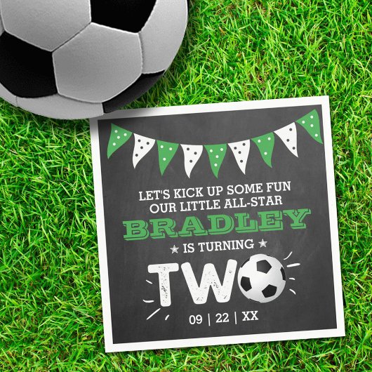 All-Star Fußball Ball 2. Geburtstag Serviette