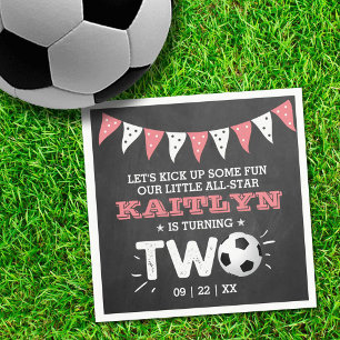 All-Star Fußball Ball 2. Geburtstag Serviette