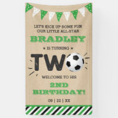 All-Star Fußball Ball 2. Geburtstag Willkommen Banner (Vertikal)