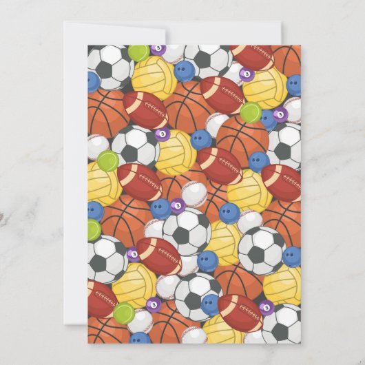 All-Star Game Day Party Card für Kinder Einladung (Rückseite)