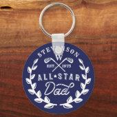 All Star Golfing Dad Monogram Golf Club Crest Schlüsselanhänger (Vorderseite)