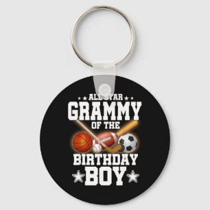 All Star Grammy des Geburtstagsjungen Baseball Fuß Schlüsselanhänger