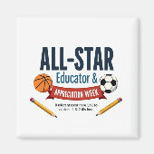 All-Star-Lehrer-Dank-Magnet Magnet (Vorne)