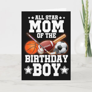 All-Star-Mama des Geburtstagsjungen Sketll Fußball Karte