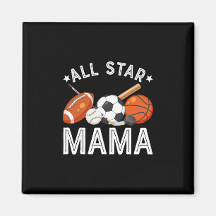 All-Star-Mama des Geburtstagsjungen Sketll Fußball Magnet