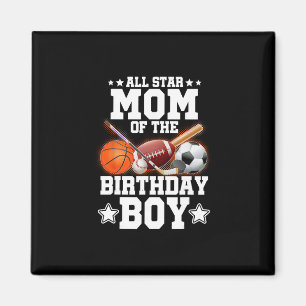 All-Star-Mama des Geburtstagsjungen Sketll Fußball Magnet