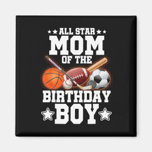 All-Star-Mama des Geburtstagsjungen Sketll Fußball Magnet