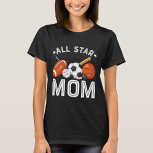 All Star Mama des Geburtstagsjungen Sketll Fußball T-Shirt