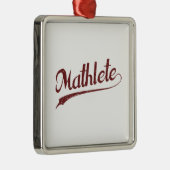 All-Star- Mathlete Mathe-Athlet Silbernes Ornament (Rechts)