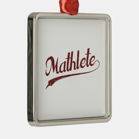 All-Star- Mathlete Mathe-Athlet Silbernes Ornament (Rechts)