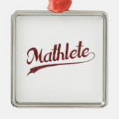 All-Star- Mathlete Mathe-Athlet Silbernes Ornament (Vorne)