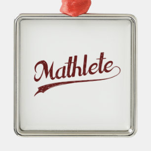 All-Star- Mathlete Mathe-Athlet Silbernes Ornament
