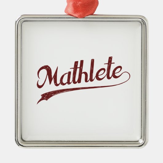 All-Star- Mathlete Mathe-Athlet Silbernes Ornament (Vorne)