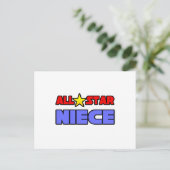 All Star Niece Postkarte (Stehend Vorderseite)