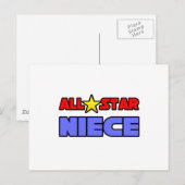 All Star Niece Postkarte (Vorne/Hinten)