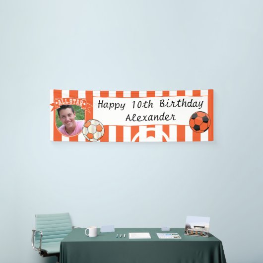 All Star Occasion Soccer Banner - Orange (Messeveranstaltung)
