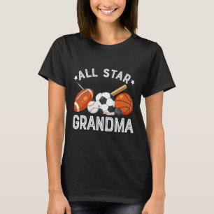 All-Star-Oma des Geburtstagsjungen Sketll Fußball T-Shirt