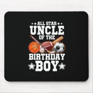All-Star-Onkel des Geburtstagsjungen Sketll Fußbal Mousepad