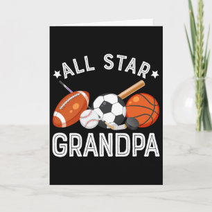 All-Star-Opa des Geburtstagsjungen Sketll Fußball Karte