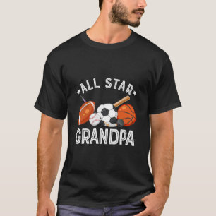 All Star Opa des Geburtstagsjungen Sketll Fußball T-Shirt